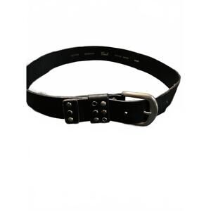 Fossil Genuine Leather Black Belt with Studded Detail, Size Small
